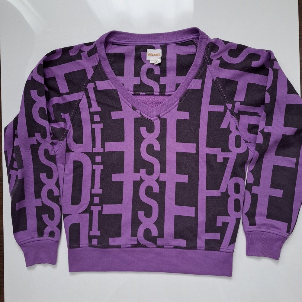 Vintage Diesel Purple V-Neck Sweatshirt